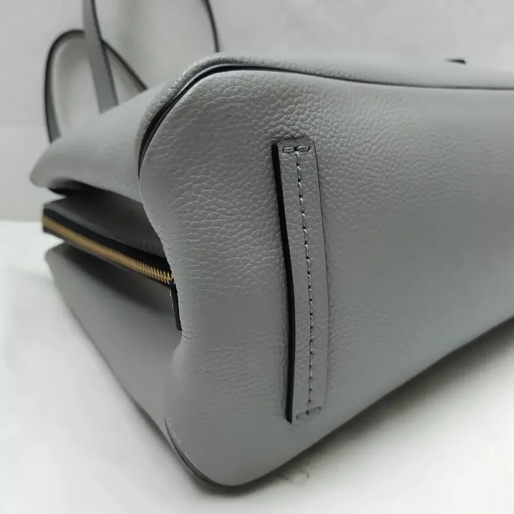 Marc Jacobs Women`s The Editor Griffin Rock Grey Zipper Satchel Shoulder Bag